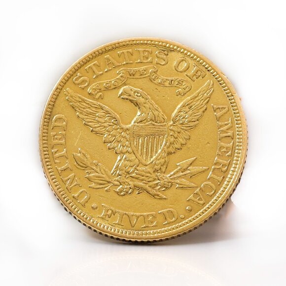 Coin 1900 $5 Liberty Head Gold Coin /22K Solid Gold – 8.3g – U.S. Half Eagle - Picture 6 of 7